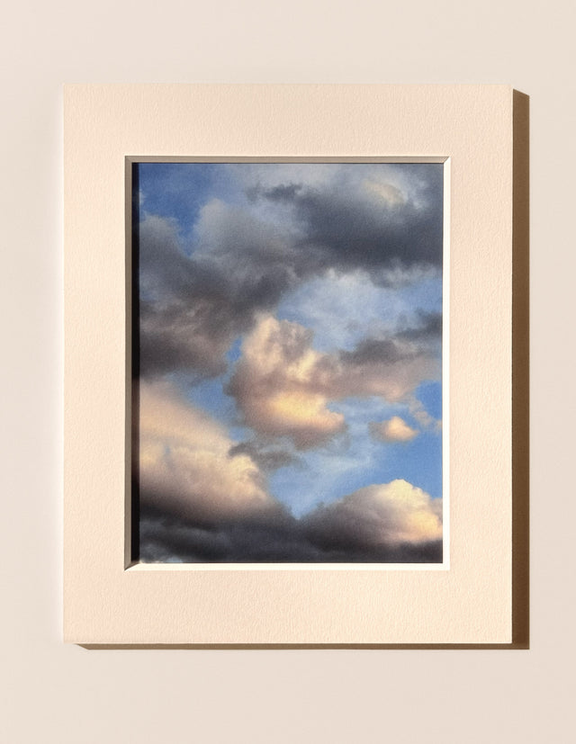 7:33:21 PM - Cloud Art Print - Puleun Blue