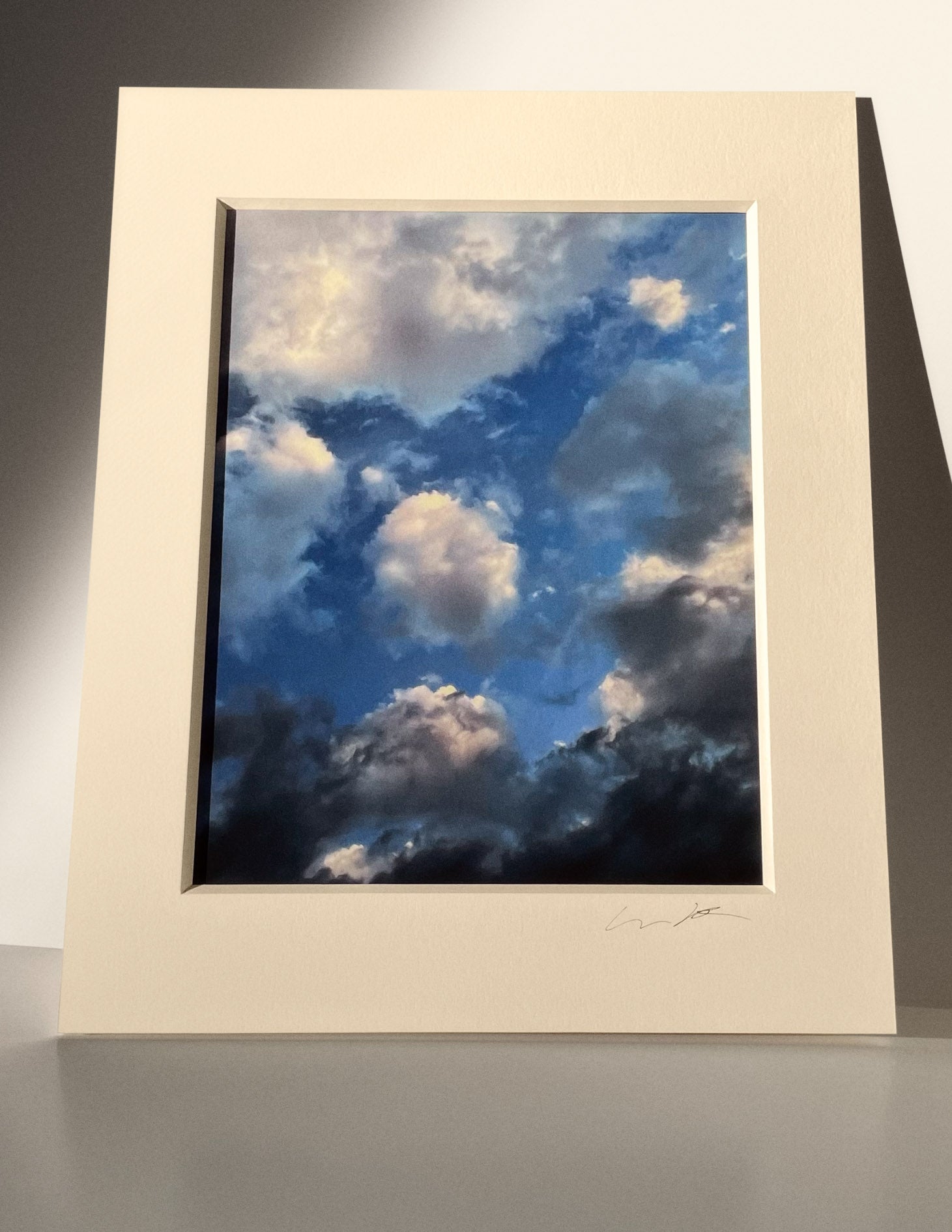 7:06:26 PM - Cloud Art Print - Puleun Blue